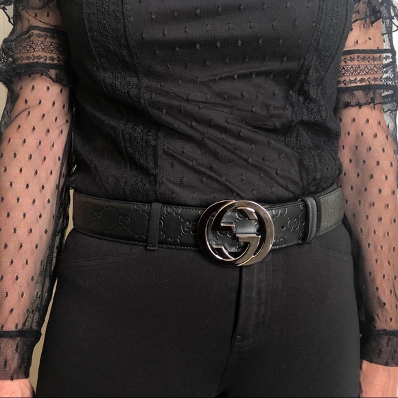 gucci signature leather belt